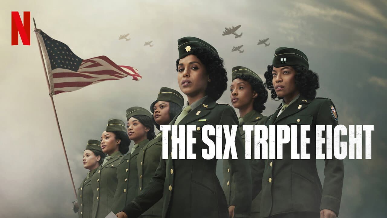 The Six Triple Eight — backdrops with title 2