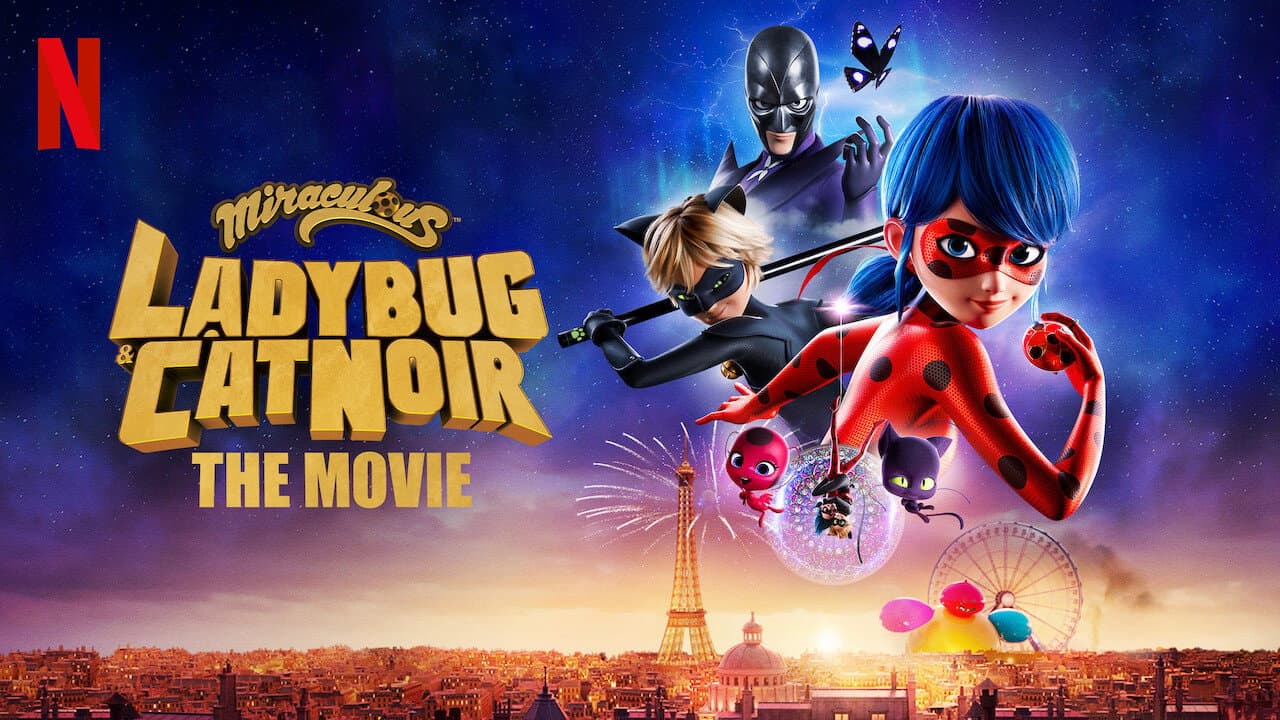 Miraculous: Ladybug & Cat Noir, The Movie — backdrops with title 4
