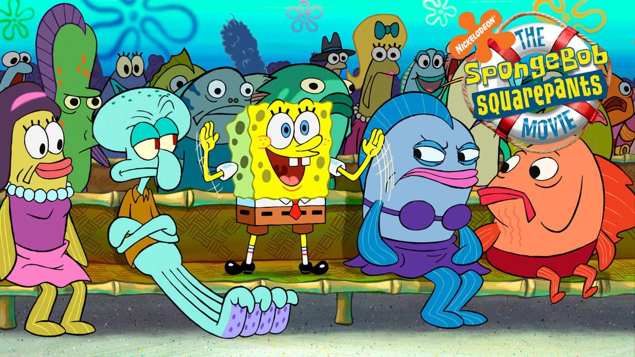 The SpongeBob SquarePants Movie — backdrops with title 5