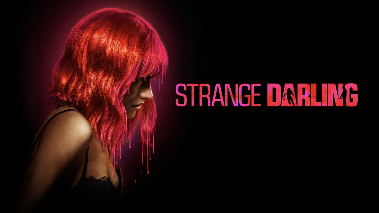 Strange Darling — backdrops with title 2