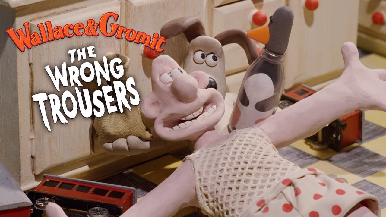 The Wrong Trousers — backdrops with title 2