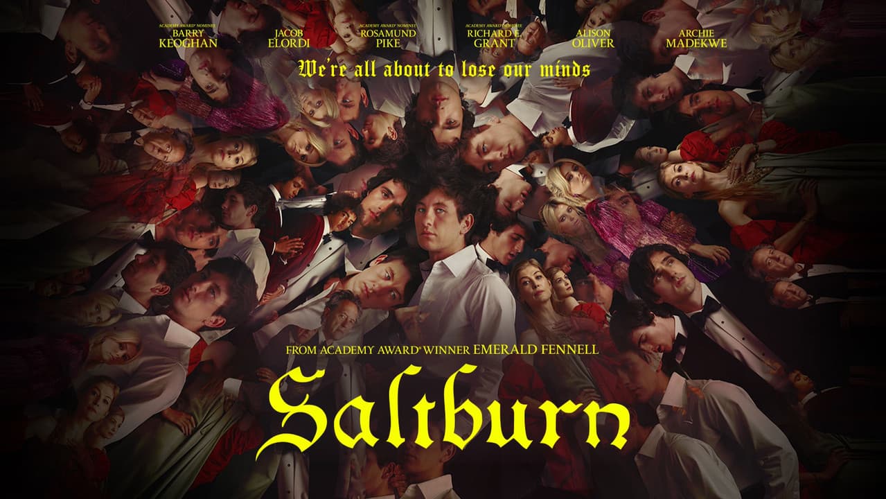 Saltburn — backdrops with title 5
