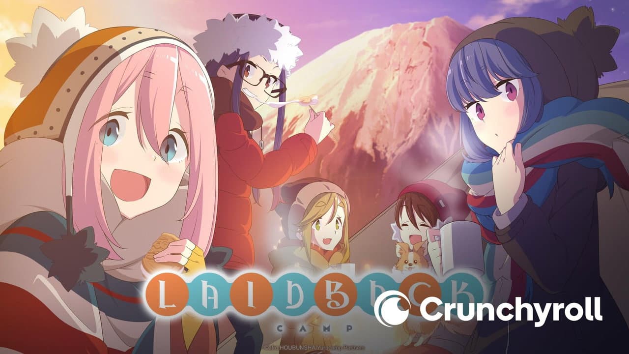 Laid-Back Camp — backdrops with title 2