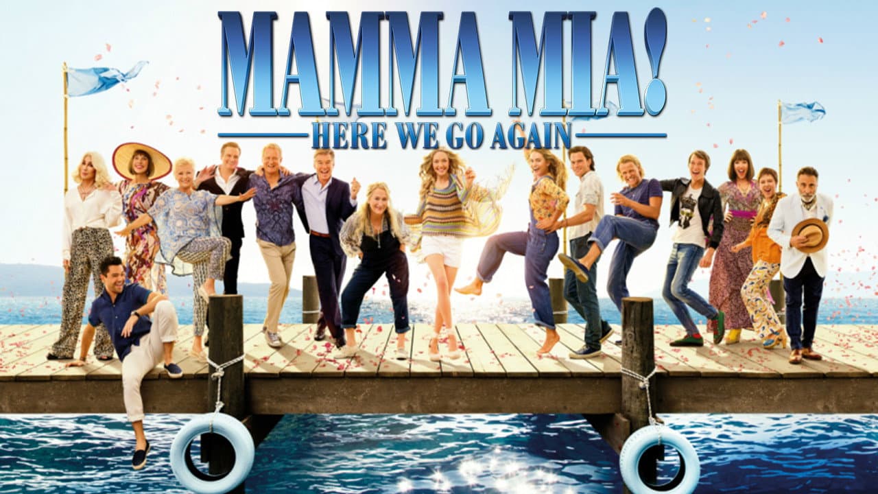 Mamma Mia! Here We Go Again — backdrops with title 1